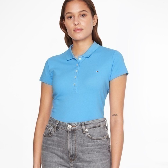 Tommy Hilfiger Tops - Tommy Hilfiger light blue polo top